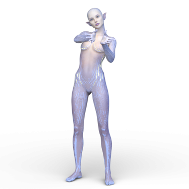 Dişi bir uzaylının 3D görüntüsü
