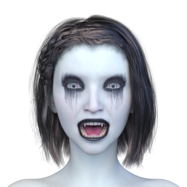 Bir kadının 3 boyutlu korku görüntüsü.