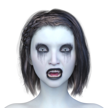 Bir kadının 3 boyutlu korku görüntüsü.