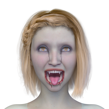 Bir kadının 3 boyutlu korku görüntüsü.