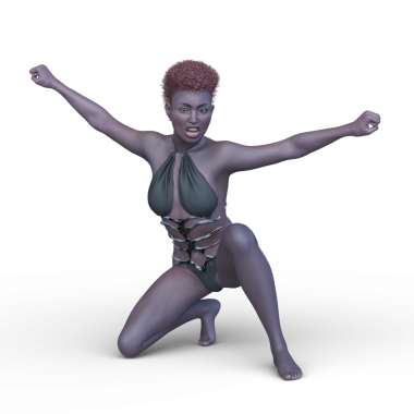 Bir siber kadının 3 boyutlu canlandırması