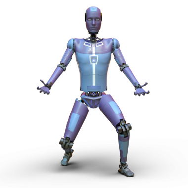 erkek bir cyborg 3D render