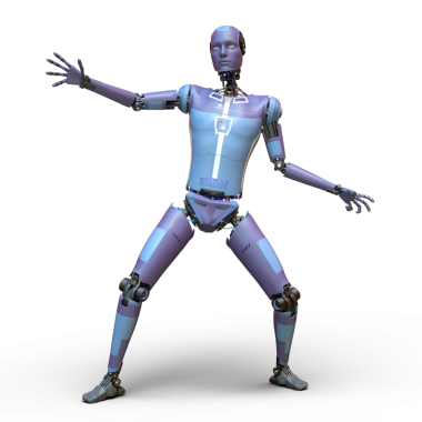 erkek bir cyborg 3D render