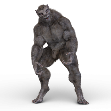 Bir kurtadamın 3 boyutlu görüntüsü