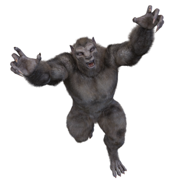 Bir kurtadamın 3 boyutlu görüntüsü