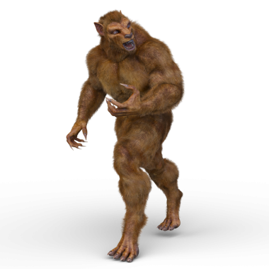 Bir kurtadamın 3 boyutlu görüntüsü