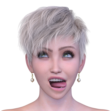 Bir kadının yüzünün 3 boyutlu görüntüsü.