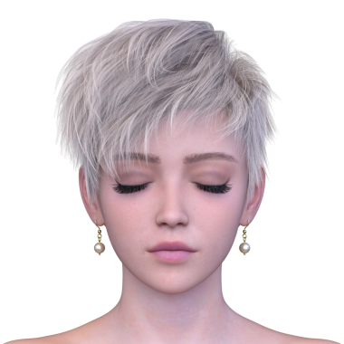 Bir kadının yüzünün 3 boyutlu görüntüsü.