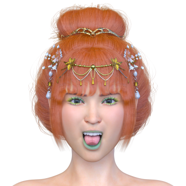 Bir kadının yüzünün 3 boyutlu görüntüsü.