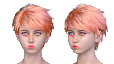 Bir kadının yüzünün 3 boyutlu görüntüsü.