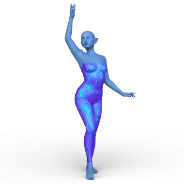 Dişi bir uzaylının 3D görüntüsü