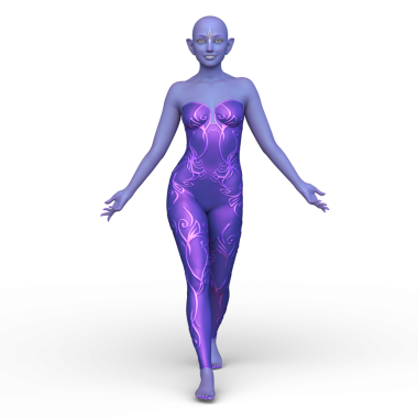 Dişi bir uzaylının 3D görüntüsü