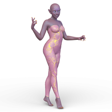 Dişi bir uzaylının 3D görüntüsü