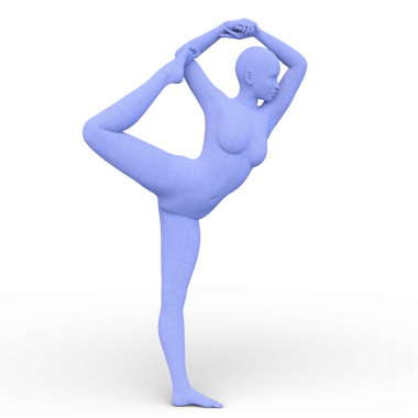 Poz veren bir kadının 3B görüntüsü