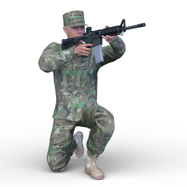 Bir askerin 3D canlandırması