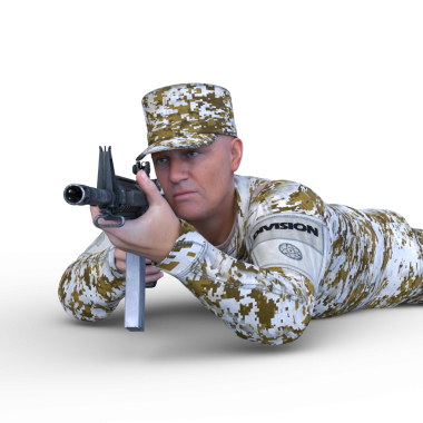 Bir askerin 3D canlandırması