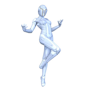 Dişi bir sayborgun 3D canlandırması