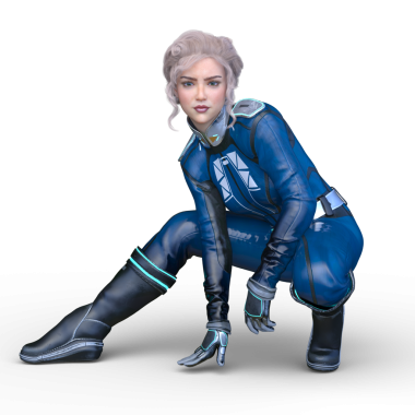 Bir siber kadının 3 boyutlu canlandırması