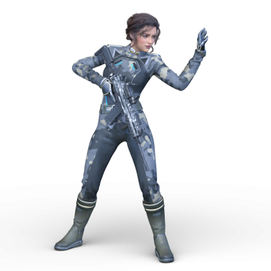 Bir siber kadının 3 boyutlu canlandırması