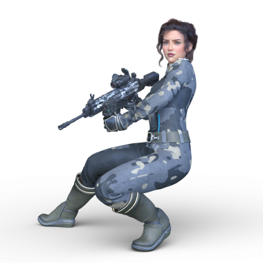 Bir siber kadının 3 boyutlu canlandırması