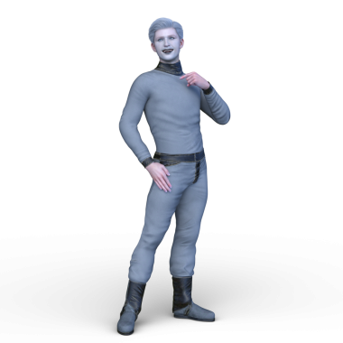 Poz veren bir adamın 3B görüntüsü