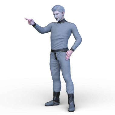 Poz veren bir adamın 3B görüntüsü