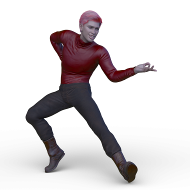 Poz veren bir adamın 3B görüntüsü