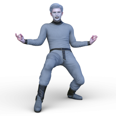 Poz veren bir adamın 3B görüntüsü