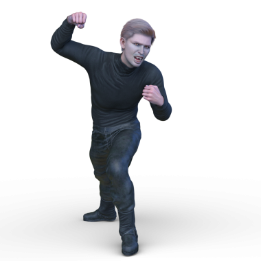 Poz veren bir adamın 3B görüntüsü