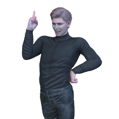 Poz veren bir adamın 3B görüntüsü