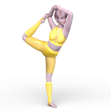 Poz veren bir kadının 3B görüntüsü