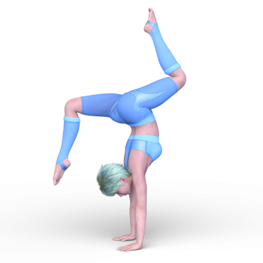 Poz veren bir kadının 3B görüntüsü