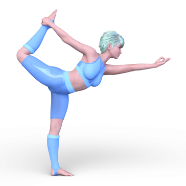 Poz veren bir kadının 3B görüntüsü