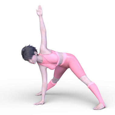 Poz veren bir kadının 3B görüntüsü