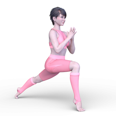 Poz veren bir kadının 3B görüntüsü