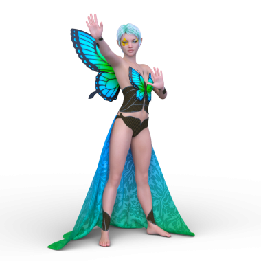 Kelebek perisinin 3 boyutlu canlandırması