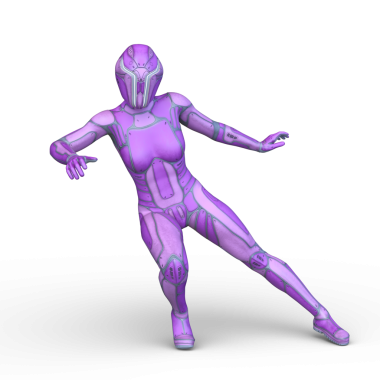 Dişi bir sayborgun 3D canlandırması