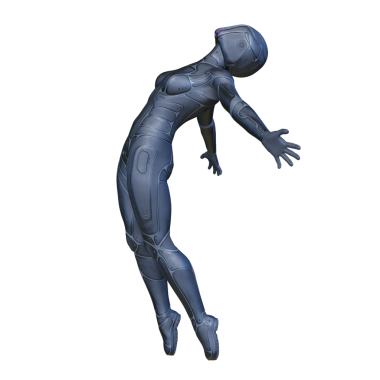 Dişi bir sayborgun 3D canlandırması