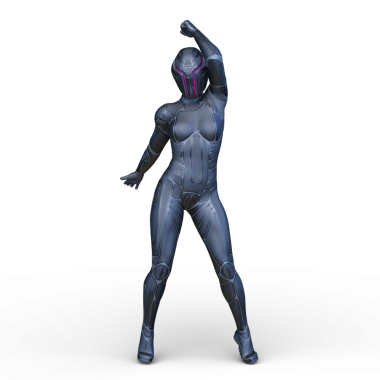 Dişi bir sayborgun 3D canlandırması