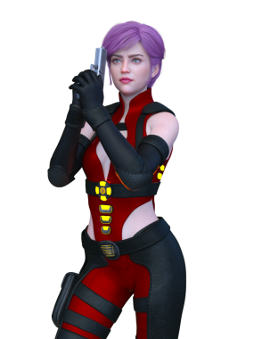 bir kadın savaşçı 3D render