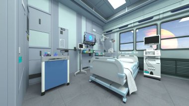 Uzay gemisindeki revirin 3 boyutlu görüntülemesi