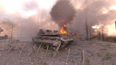 Bir tankın 3B görüntülemesi