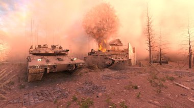 Bir tankın 3B görüntülemesi