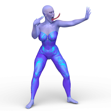 Dişi bir uzaylının 3D görüntüsü