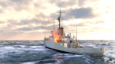 Donanma gemisinin 3D görüntülemesi