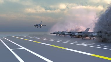 Uçak gemisinin 3D görüntülemesi