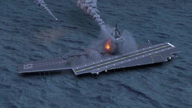 Uçak gemisinin 3D görüntülemesi