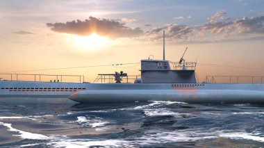 Denizaltının 3D görüntülemesi