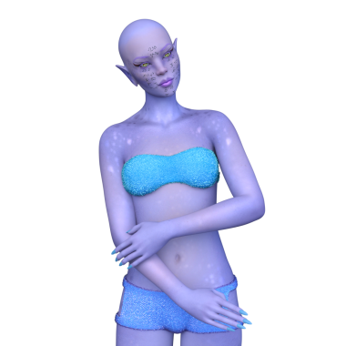 Dişi bir uzaylının 3D görüntüsü