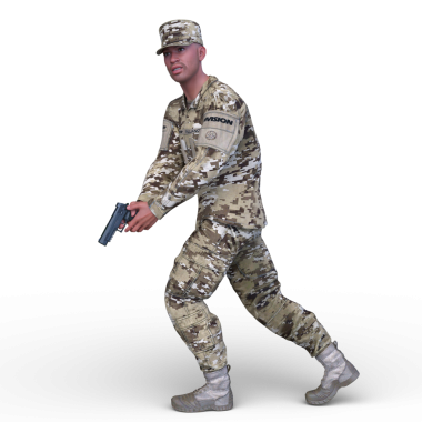Bir askerin 3D canlandırması